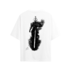 Camiseta Oversize Blanca – Guerrero de la Espada Oscura