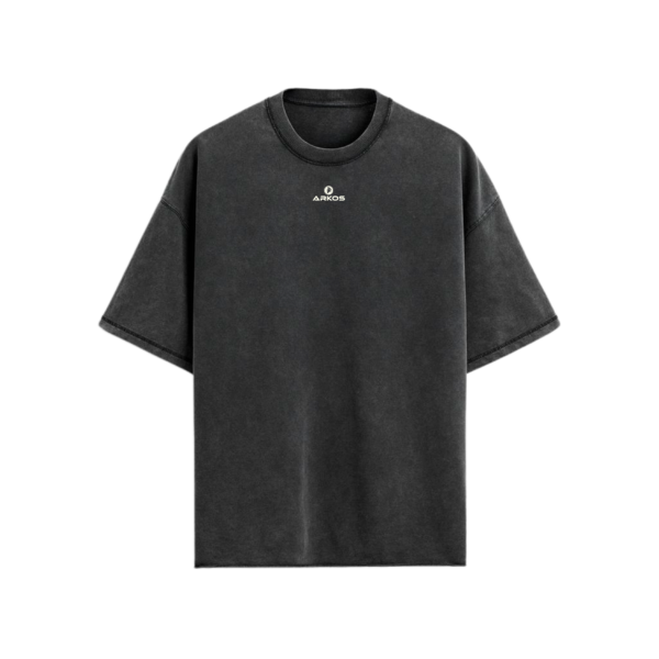 Camiseta Acid Wash rostro espalda