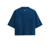 Camiseta Boxy Fit Azul Petroleo Acid Wash
